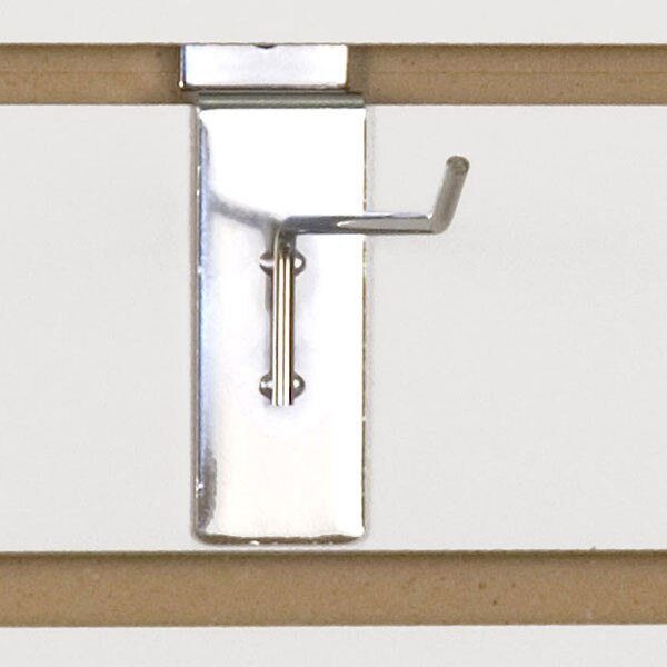 Slatwall hook 4" long 1/8" dia. wire chrome