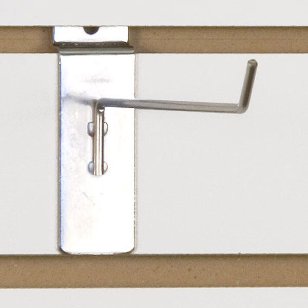 Slatwall hook 8" long 1/8" dia. wire chrome