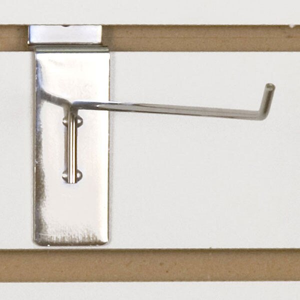 Slatwall hook 10" long 1/8" dia. wire chrome