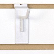 Slatwall hook 2" long - 1/4" wire - white