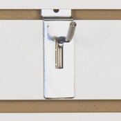 Slatwall hook 2" long - 1/4" wire chrome