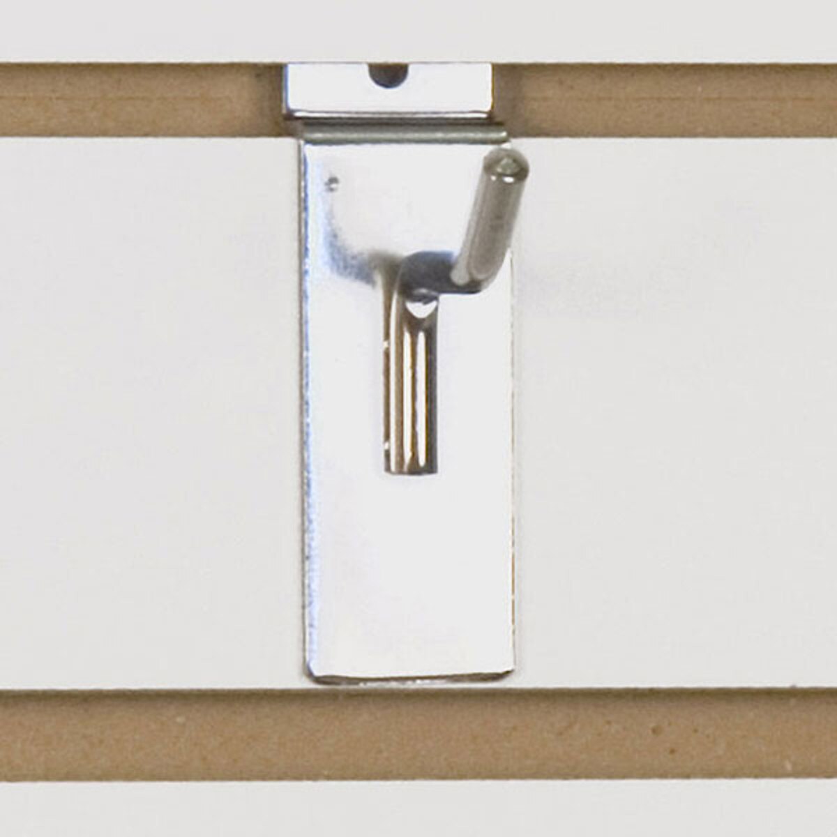 Slatwall hook 2" long - 1/4" wire chrome