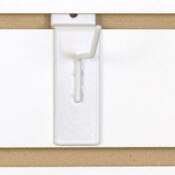 Slatwall hook 2" long 1/8" dia wire white