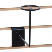 Slatwall millinery rack - black