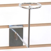 Slatwall millinery rack - chrome