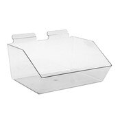 Slatwall acrylic dump bin - clear 12"w x 9-1/2"d x 5-1/2"h