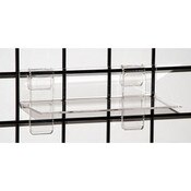 Acrylic grid shelf 9"w x 4"d x 1/8" - clear