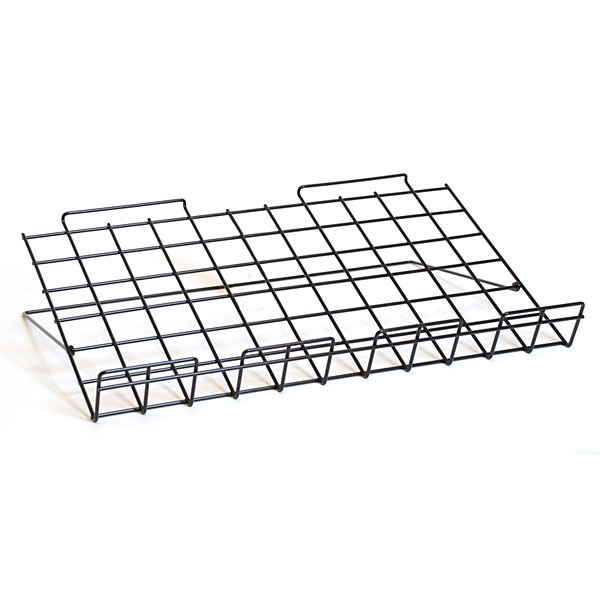 Adjustable slatwall shelf 24"w x 14"d black