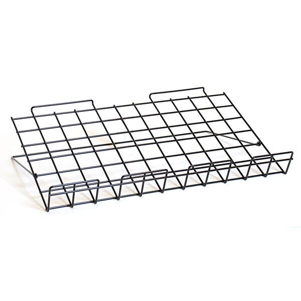 Adjustable slatwall shelf 24"w x 14"d - black