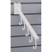 Slatwall 5-hook waterfall– white