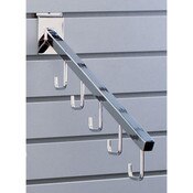 Slatwall 5-hook waterfall– chrome