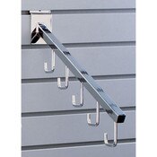 Slatwall 5-hook waterfall– chrome