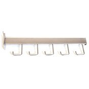 SLatwall Faceout Rectangular Tube 5-hook Straight Chrome