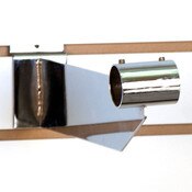 Slatwall hangrail bracket- 12" for 1-1/4" round tubing - chrome