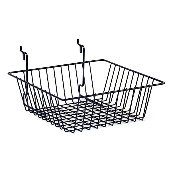 Basket 12"w x 12"d x 4"d Universal fit - black