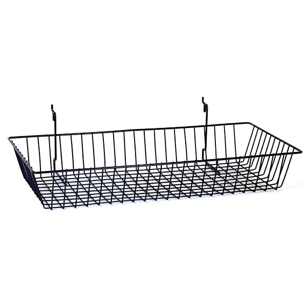 Basket 24"w x 12"d x 4"h Universal fit - black