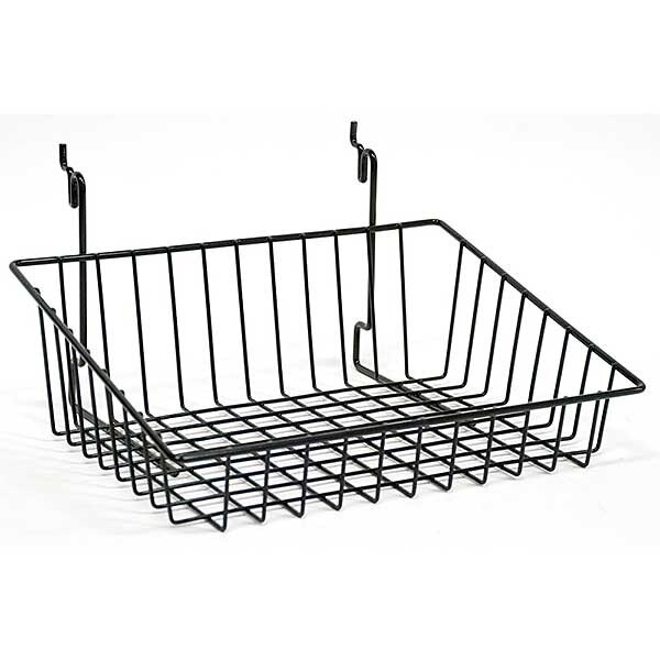 Wire Basket 12w x 8d x 4h Sloping - black
