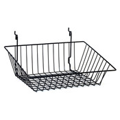 Sloping basket 15"w x 12"d x 5"h back x 3"h front Universal fit black