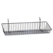 Sloping basket 24"w x 8"d x 4"h back x 2"h front Universal fit black