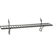 Wire Shelf 23w x 4d - Black fits slatwall grid pegboard