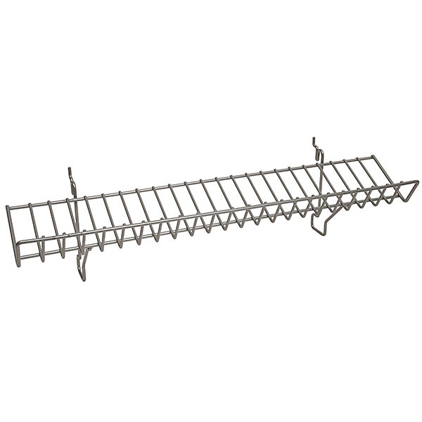 Wire Slanted Shelf 23w x 4dPC Chromeslatwall grid pegboard