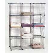 Mini grid shelf unit-black