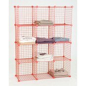 Mini grid unit 12 shelf - red