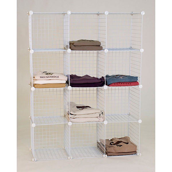 Mini grid unit 12 shelf - white