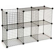 Mini Grid Unit 6 Shelf - Black