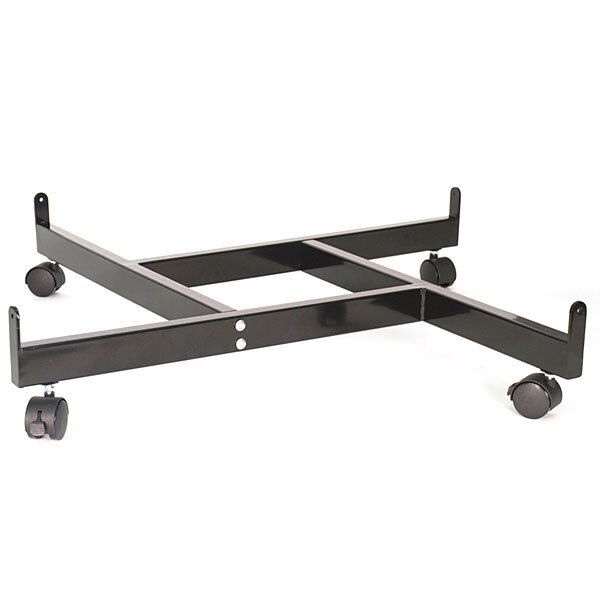 Grid base 4-way/pinwheel with casters-black