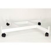 Grid base 4-way/pinwheel with casters-white