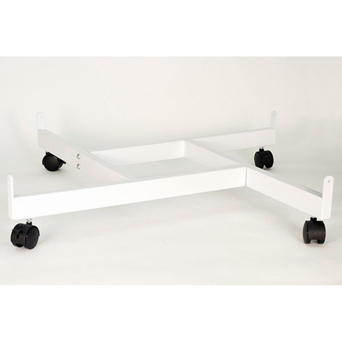 Grid base 4-way/pinwheel with casters-white