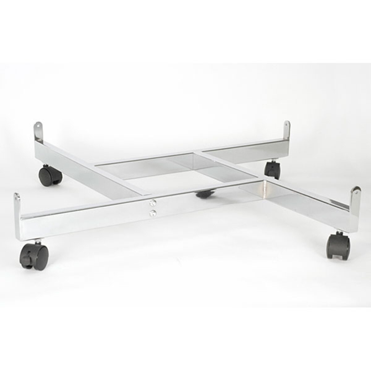 Grid base 4-way/pinwheel with casters-chrome