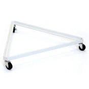 BASE GRID TRIANGLE-36" WHITE W/RUBBER HD CASTERS