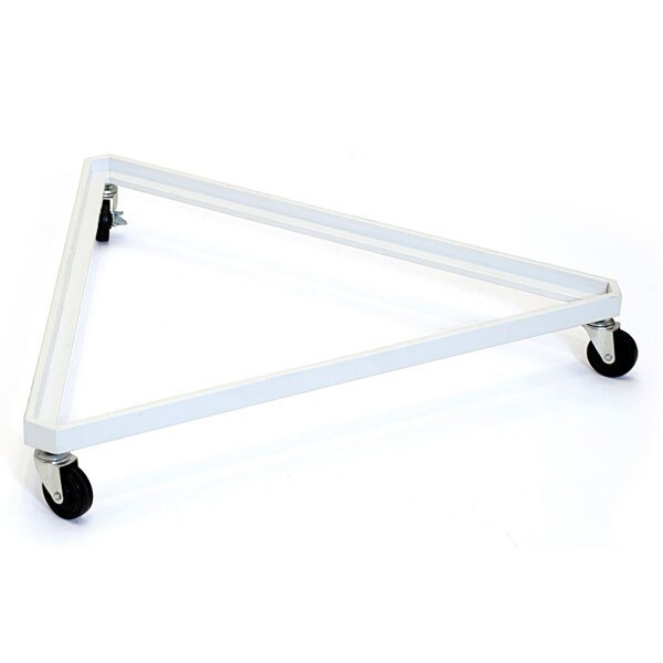 BASE GRID TRIANGLE-36" WHITE W/RUBBER HD CASTERS