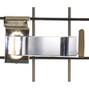 Gridwall faceout 12"– rectangular tube– chrome