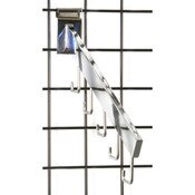 Gridwall 5 hook waterfall– rectangular tube -chrome