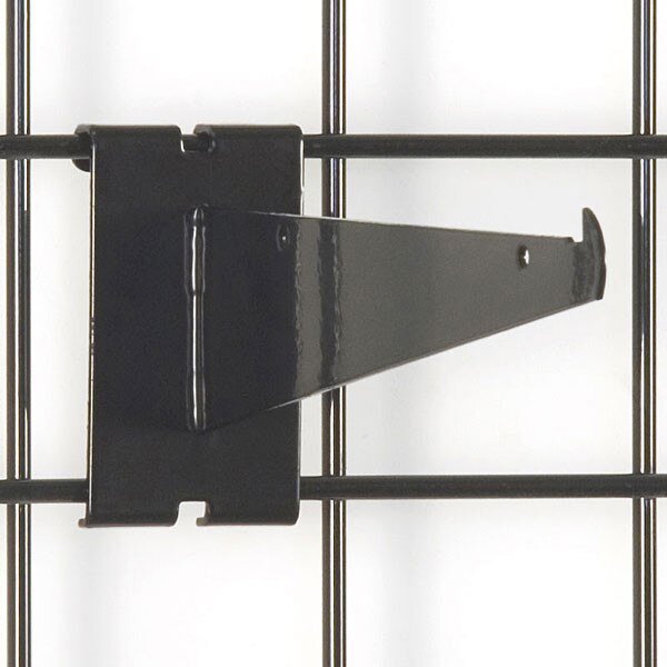 Gridwall 8" shelf bracket-black