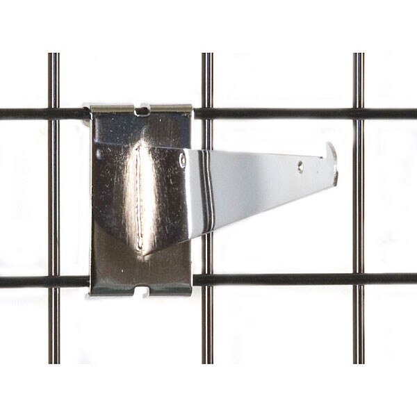 Gridwall 8" shelf bracket-chrome