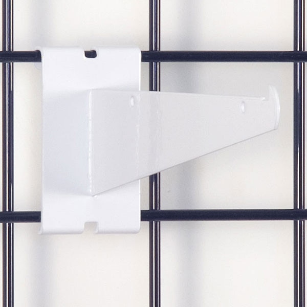 Gridwall 8" shelf bracket-white