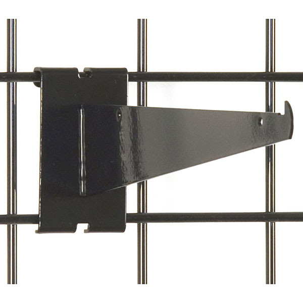 Gridwall 10" shelf bracket-black