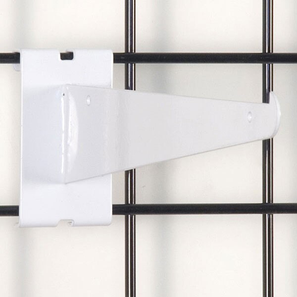 Gridwall 10" shelf bracket-white