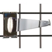 Gridwall 12" shelf bracket-chrome