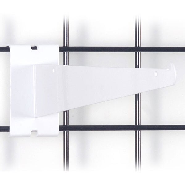 Gridwall 12" shelf bracketwhite