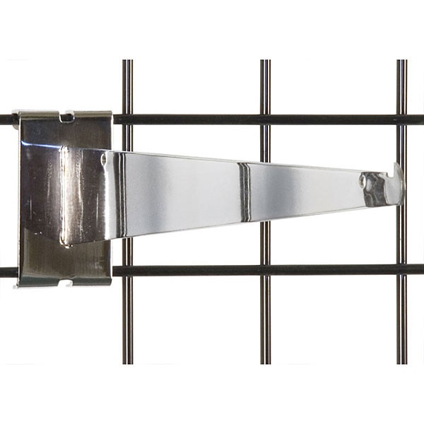 Gridwall 14" shelf bracket-chrome