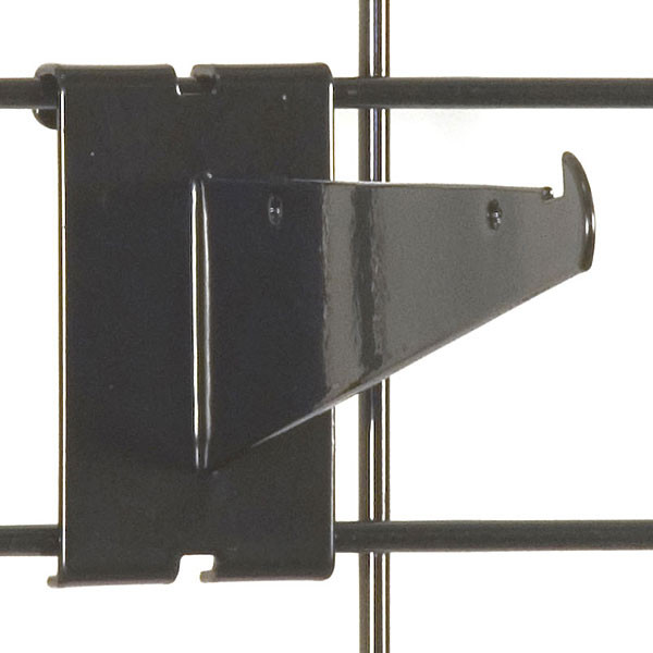 Gridwall 6" shelf bracket-black