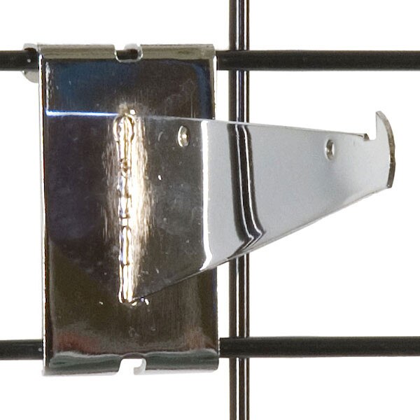 Gridwall 6" shelf bracket-chrome