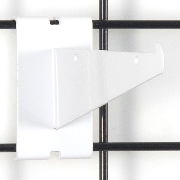 Gridwall 6" shelf bracket-white