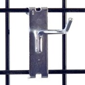 Gridwall hook 4" long - 1/4" wire–chrome