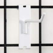 Gridwall hook 4" long - 1/4" wire white